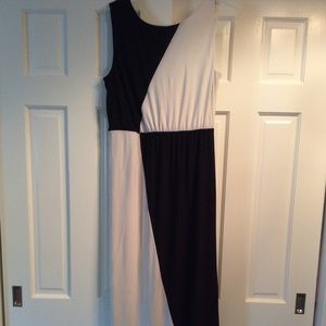 black and white dress